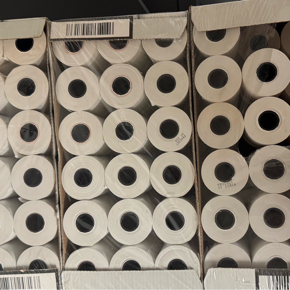 Bulk White Thermal Paper Rolls all 3 boxes